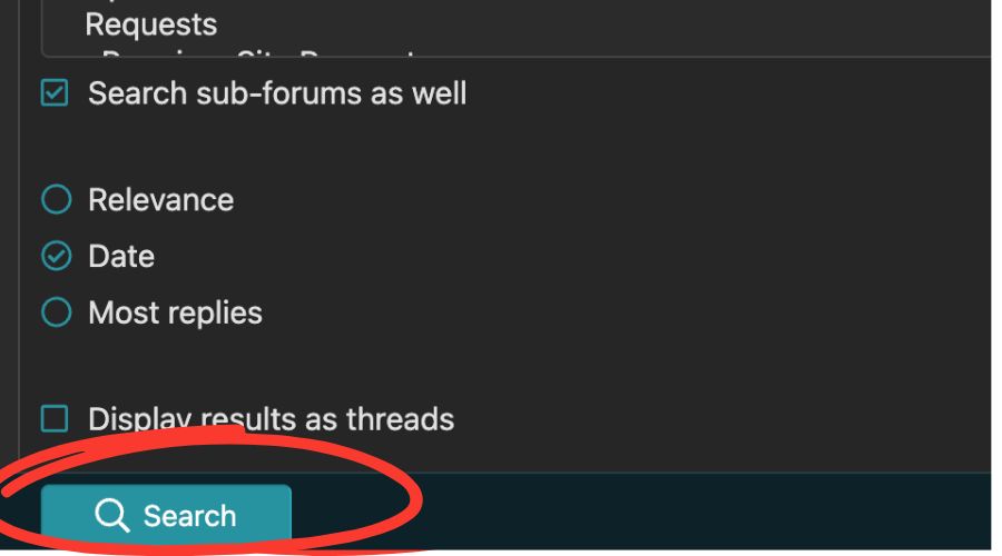 Execute the Search