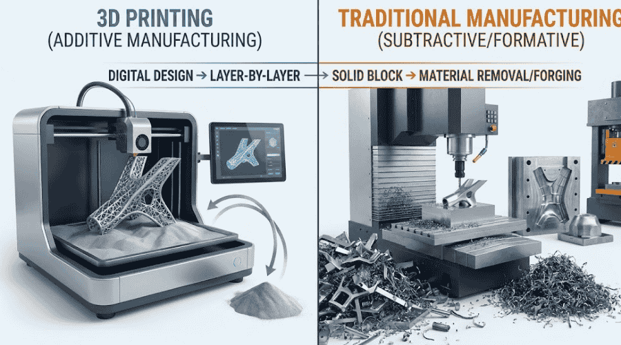 3D Printing vs Traditional Manufacturing