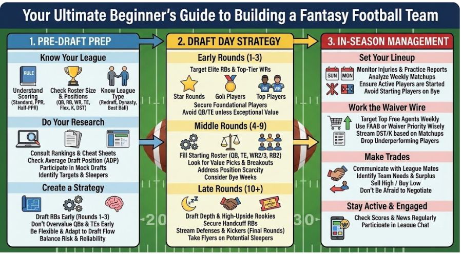 How to build a fantasy football team for beginners